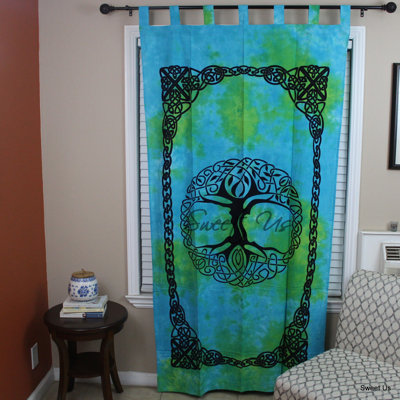Panneau de rideau simple 100% coton Celtic Tree of Life