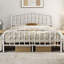 Metal Bed with Arched Headboard and Footboard-366383306-366383308