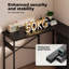 L-Shaped Metal Base Standing Desk with Power Outlet