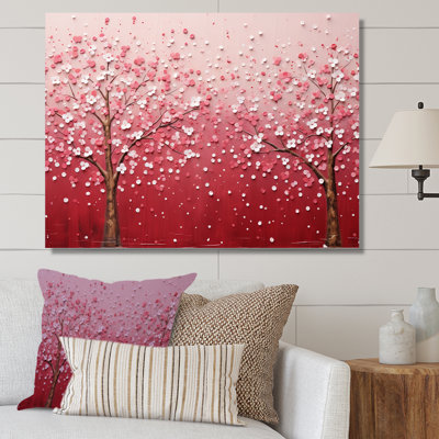 Blanc et rose, fleurs printanières charmantes - autres plantes et fleurs, art mural