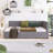 Upholstered Daybed With 2 Storage Drawers Twin Size Sofa Bed Frame No Box Spring Needed, Linen Fabric-372987738