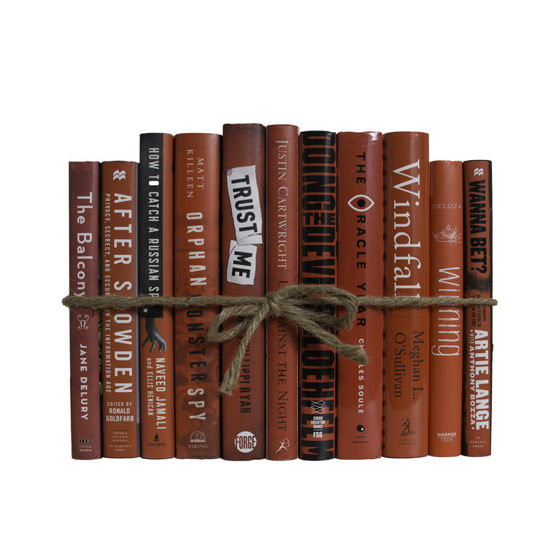 Livres décoratifs - Ensemble de livres pour jaquette écarlate - 1 pied de livres rouges