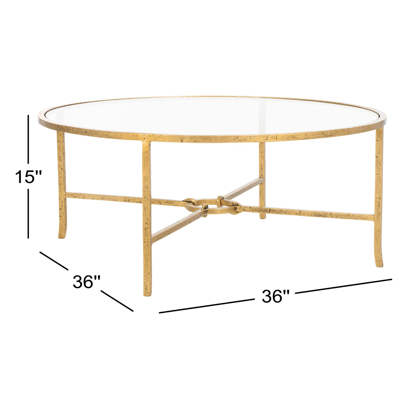 Eicher Coffee Table, Brass