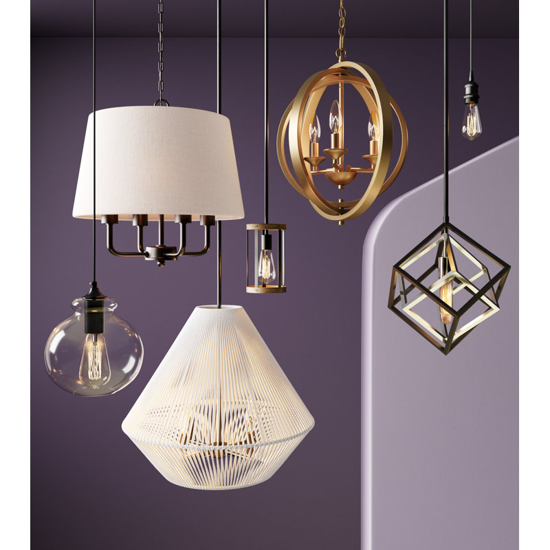 Luminaire suspendu sphérique unique et remarquable à 3 lumières Huitt