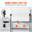 Tableau blanc magnétique roulant, tableau blanc mobile double face 36 po x 24 po, tableau effaçable à sec à hauteur réglable avec roulettes, 1 marqueur effaçable magnétique et 3 marqueurs effaçables à sec et plateau mobile, école-125895596
