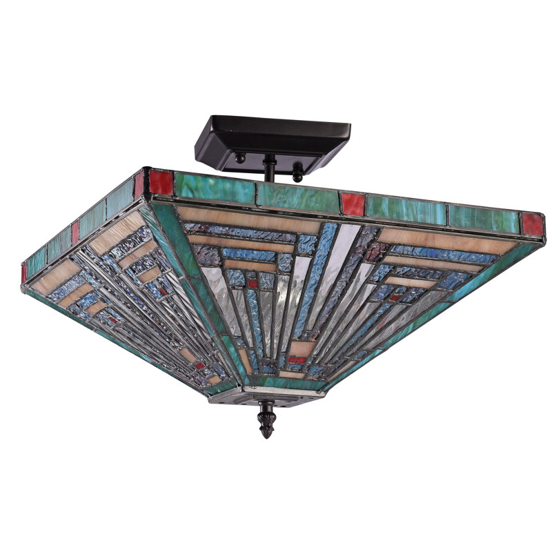 Anguiano Glass Semi Flush Mount