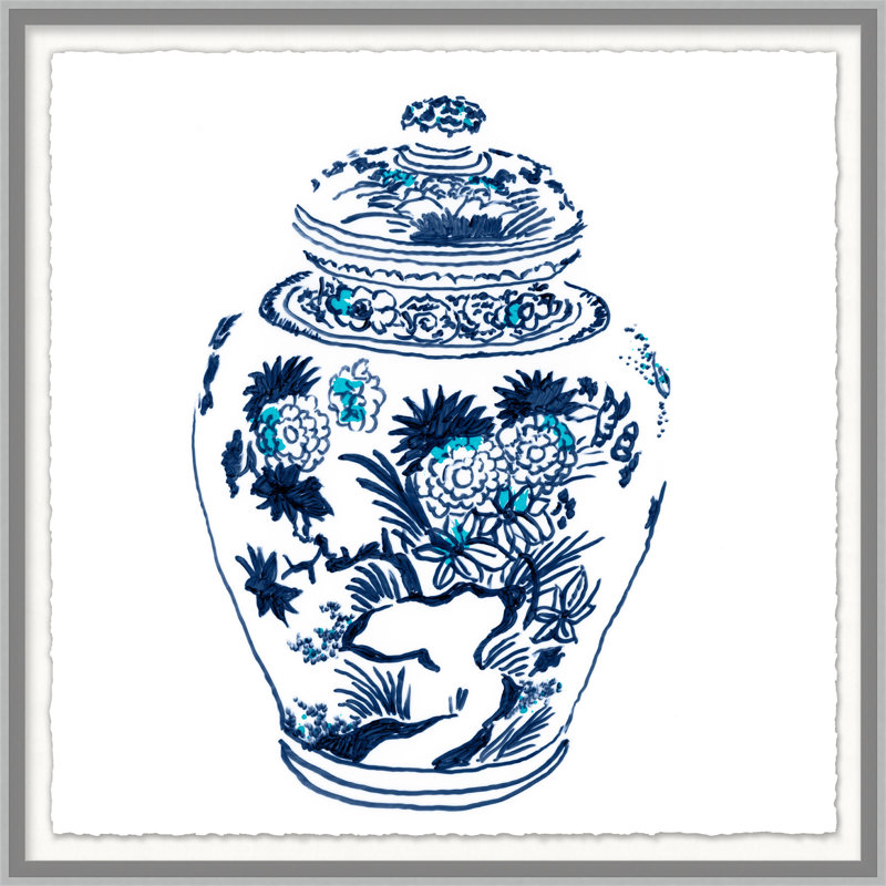 Blue and White Vase 4 Framed Print