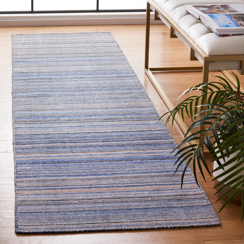 Abdirahmaan Flat Weave Performance Striped Rug, Runner 2'3" x 9'