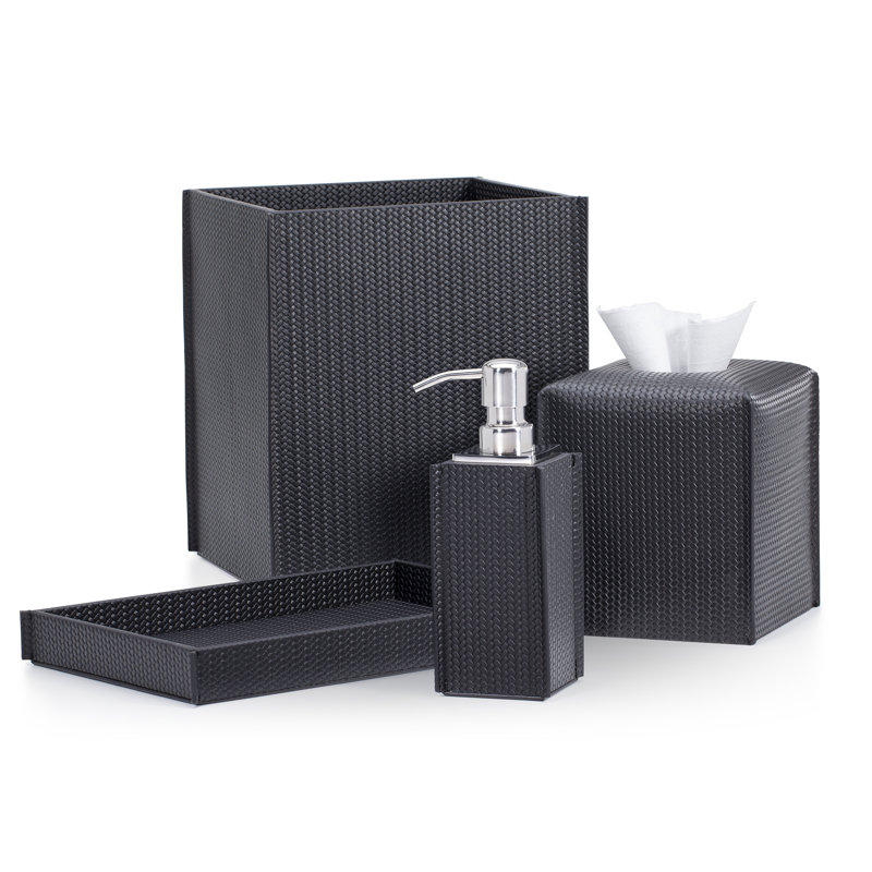 Piega Lychee Brown Tray, Black