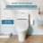 Smart Heated Toilet Seat with Self-Cleaning Nozzle with Remote