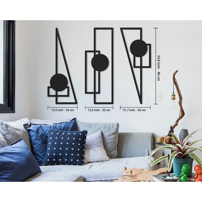 Ensemble d'accessoires décoratifs en métal (3 pièces)