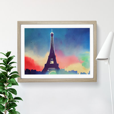 Eiffel Tower Watercolour - Single Picture Frame Painting