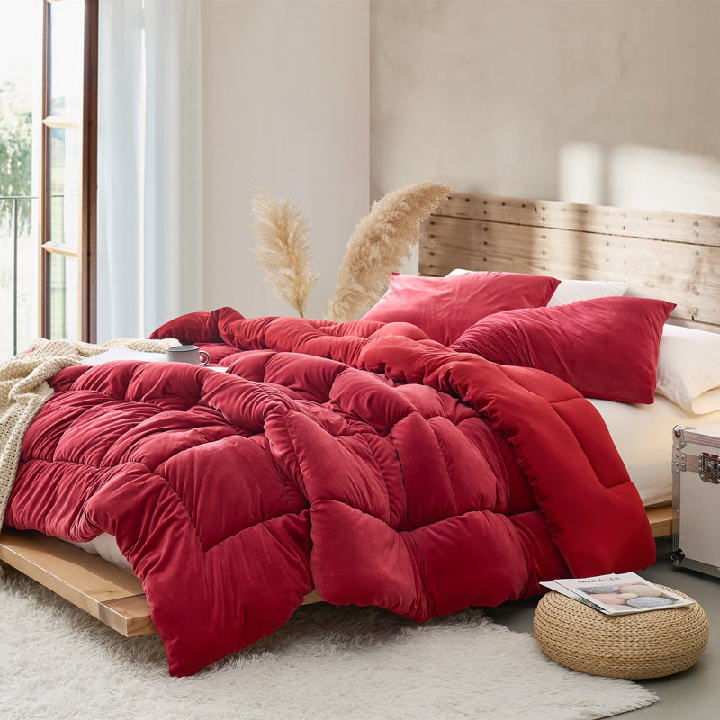 Édredon très grand en tissu, Édredon simple TG, Rouge