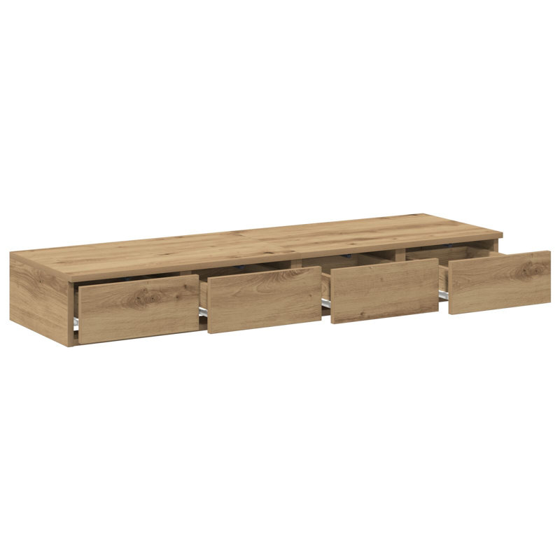 Underbed Storage Drawers, 16.5 H x 120 L x 36.5 W cm, Artisan Oak