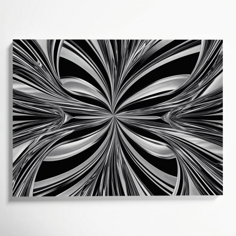Art mural sur toile noir Op Art 3