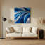 «Lyrical Abstraction 88», art mural en métal bleu-295051957