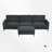 Keysan Velvet L-Shaped Sectional with Ottoman Reversible-1327873774