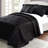 4 Piece Quilted Satin Bedspread Set-868298688-868318637