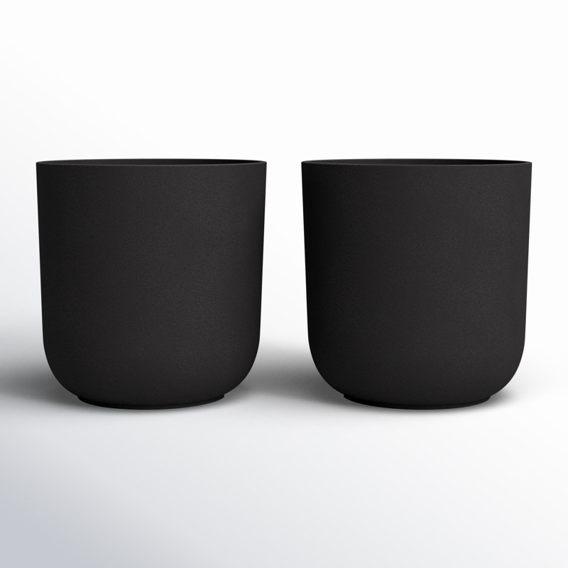 Pot à fleurs Pure Series, Noir, 2, H 15,25 po x l 15 po x P 15 po
