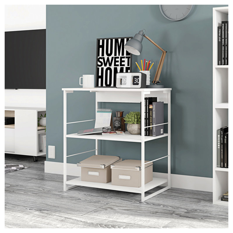 Bibliothèque en fer Fabrick H 17,72 po x l 26,77 po, Blanc
