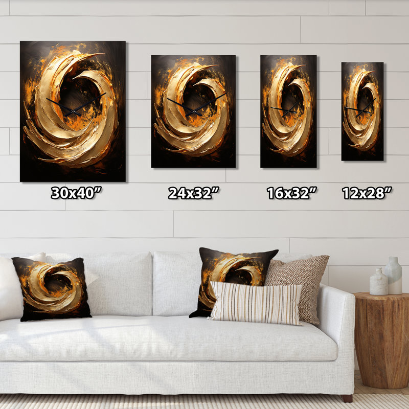 Horloge murale spirale vintage, H 28 po x l 12 po x P 1 po