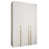 white matt + handles: gold