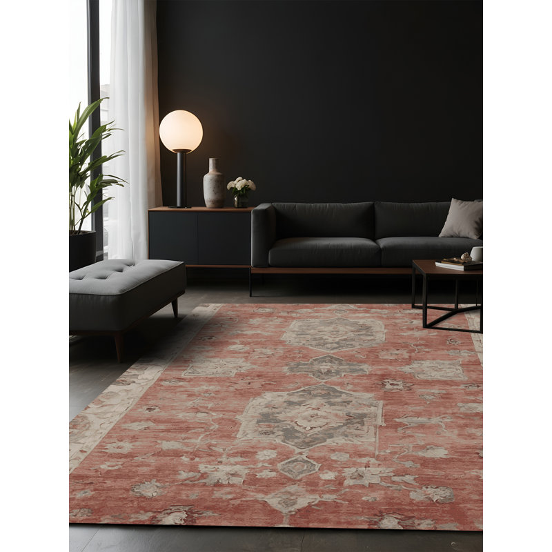 Tapis gris soyeux et moelleux, Carré 5 pi