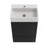 20" Striped Matt Black Bathroom Vanity WITHOUT Sink, Freestanding Bathroom Cabinet For Modern Bathroom-1027062782