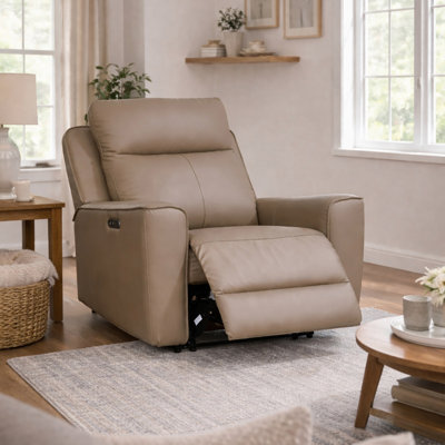 1 Seater Reclining Leather Sofa