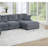 Modern Sofa Contemporary 6Pc Modular Sectional Set Corduroy Couch LAF  RAF Chairs 2X Armless Chairs 2X Ottomans Living Room Furniture-106027598