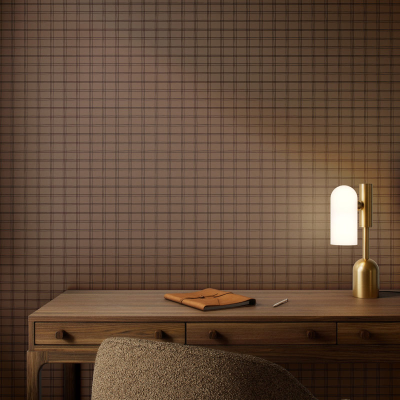 Hand Checks Wallpaper by Getty Images, Black/Tan II