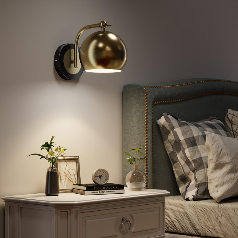 Appliques murales en fer Quame, Black/Gold