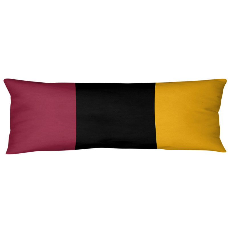 Oreiller de corps en polyester / polyester Arizona Football Stripes, Jaune, NFL