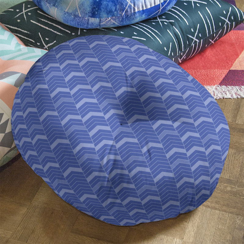 Coussin Rhonda, 26 po x 26 po, Bleu