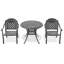 Mobilier de patio en fonte d'aluminium avec coussins-471469804
