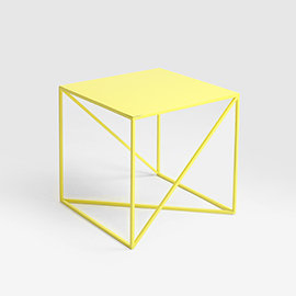 Quiana Frame Coffee Table, H45 x L50 x W50cm, Yellow