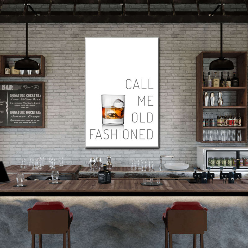 «Old Fashioned Whiskey» sur toile, H 48 po x l 32 po