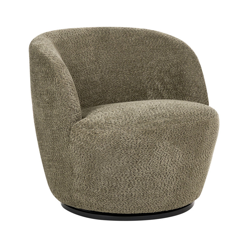 Telitha Upholstered Chenille Swivel Armless
