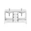 Meuble-lavabo blanc 60 po X P 22 po D, dessus en quartz blanc et ensemble de robinet-117978828