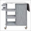 Îlot de cuisine pliable pour l'extérieur avec roulettes verrouillables, armoire de rangement et porte-serviettes pour l'extérieur et le patio, gris-590693933-590693935-590693943