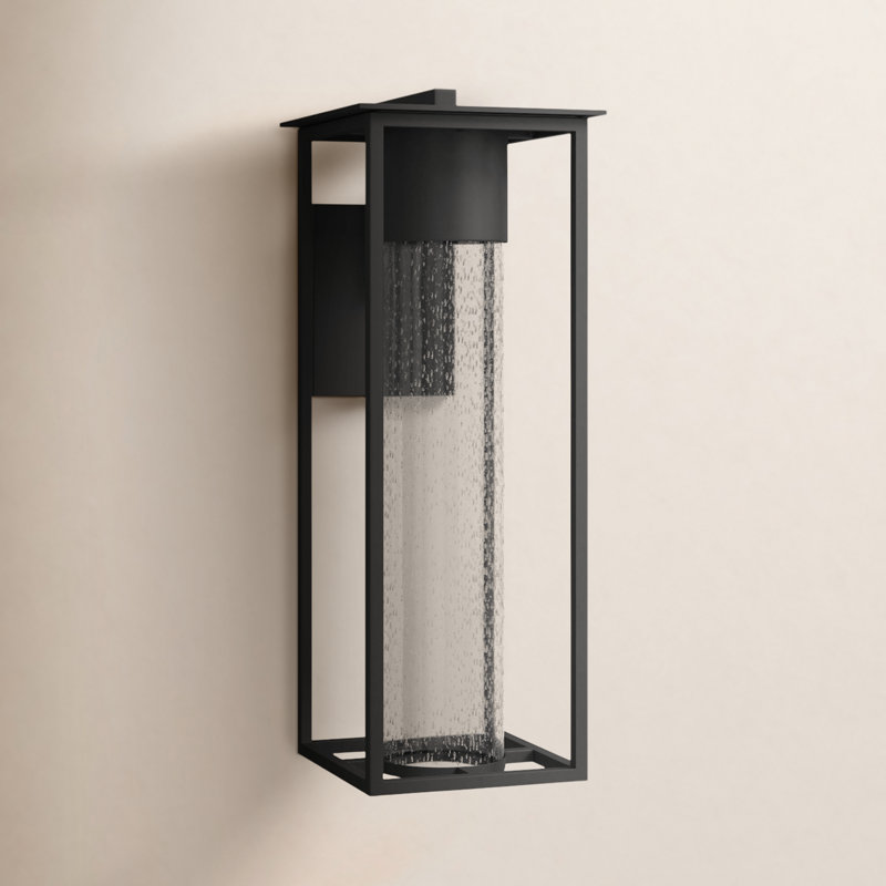 Wall Light, Black, 21.5" H x 8" W x 10" D