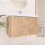Meuble-lavabo mural simple 30 po avec lavabo en résine et 2 portes d'armoire à fermeture en douceur-105193017