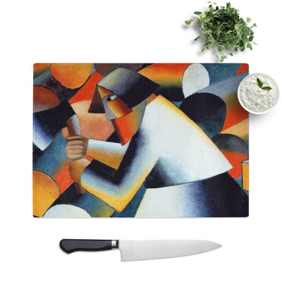 The Woodcutter by Kazimir Malevich Chopping Board