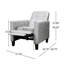 Fauteuil club inclinable manuel de 26,75 po de largeur en gris foncé