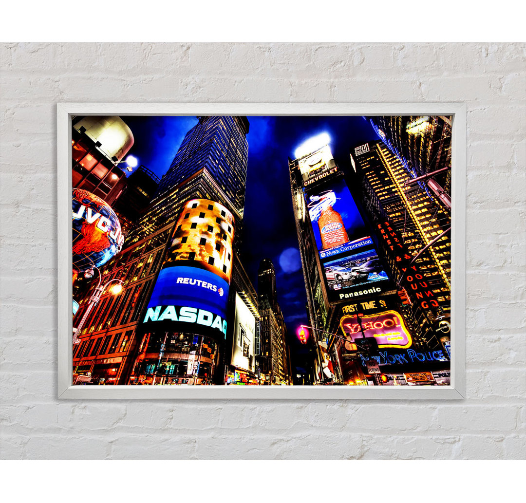 NYC Times Square Lights - Einzelne Bilderrahmen Kunstdrucke auf Leinwand