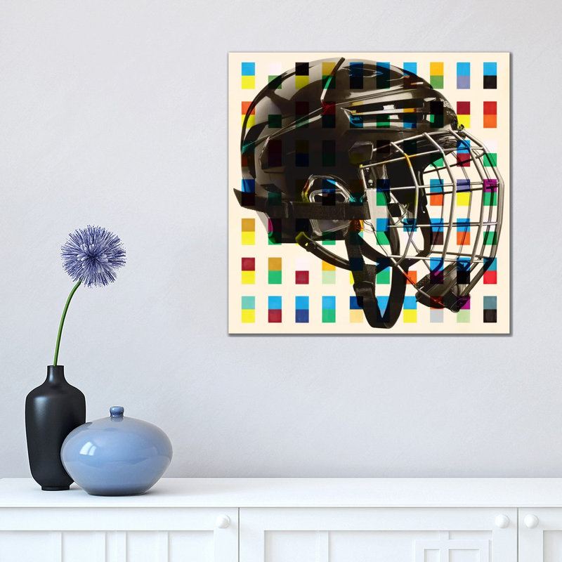 Hockey Mask 1 Piece Wrapped Canvas Wall Art, 45.72 cm H x 45.72 cm W x 1.91 cm D