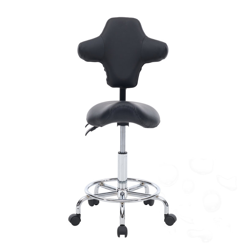 Chaise de bureau rotative à hauteur réglable, Noir, Noir