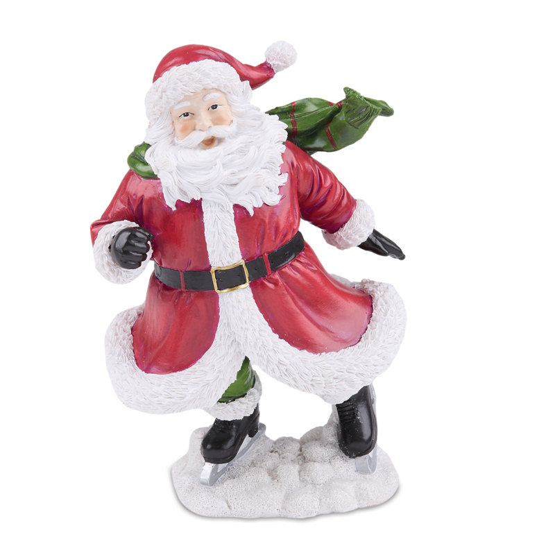 Figurine Windy Santa avec cardinal (ensemble de 2)