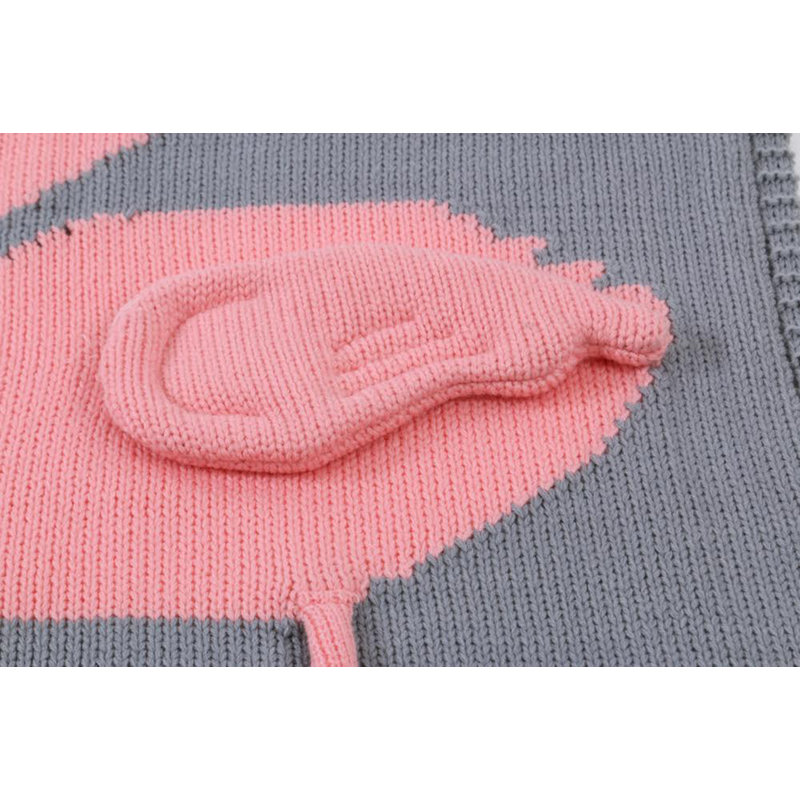Ensemble de literie en tricot Flamingo, Gris