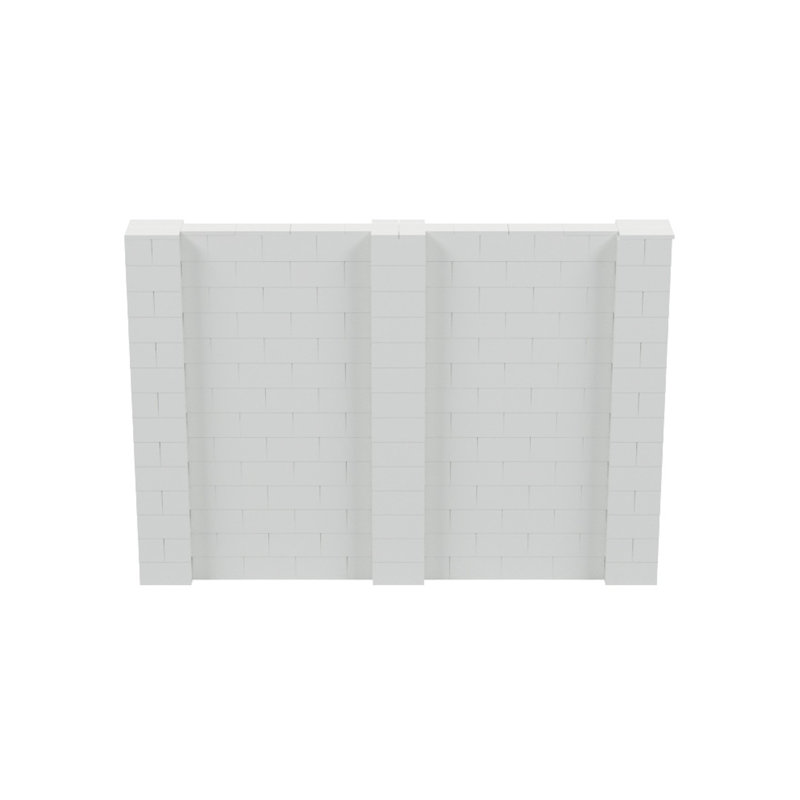 Ensemble mural de blocs géants 7 'T, Gris clair, H 84 po x l 120 po x P 12 po